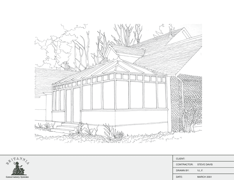 rendering of house with a custom conservatory